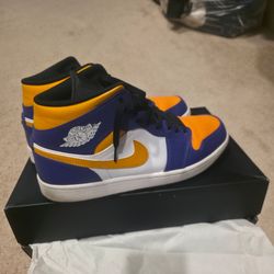 Laker Jordan 1's