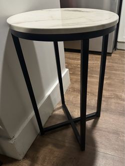 White Marble Side Table