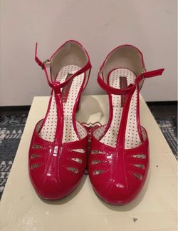 Red vintage shoes