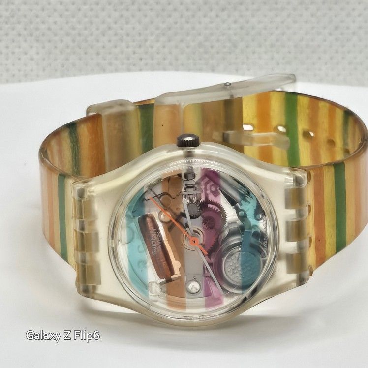 Vintage Ladies Swatch Quartz Skeleton Watch 1987 New Battery 