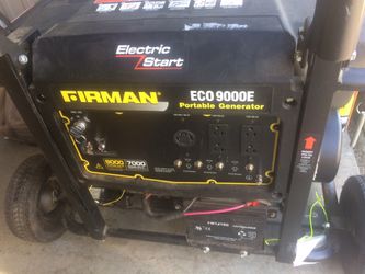 Fireman 90000e Generator almost new electric start starts right away but is not producing electricity