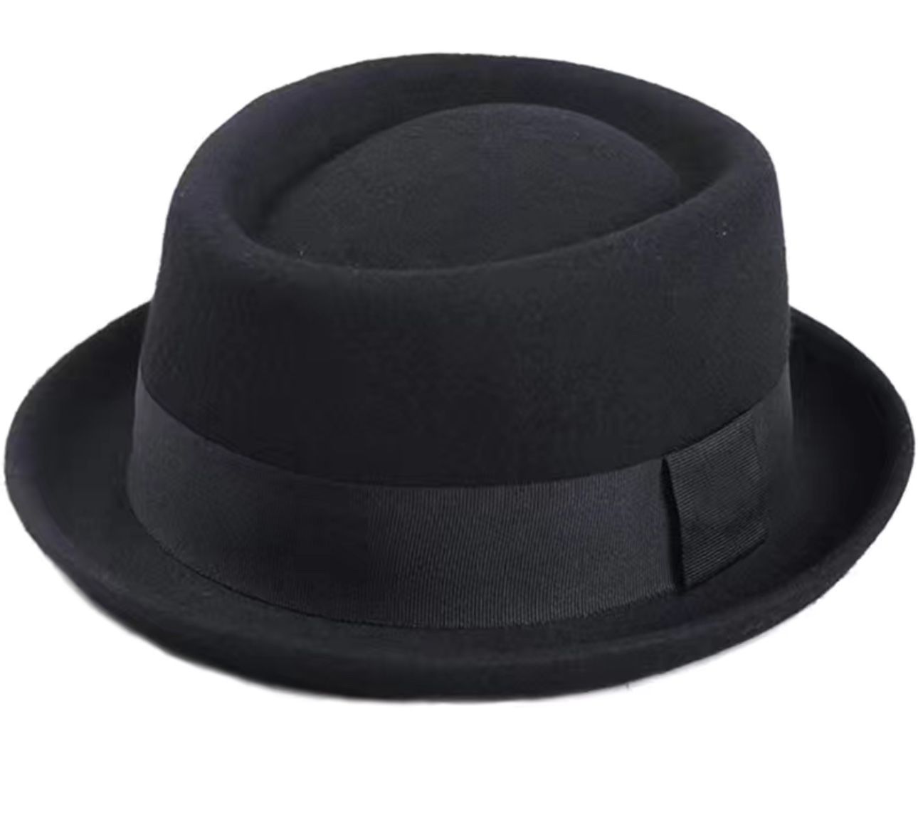 Men’s Pork Pie Hat 100% Wool Felt,