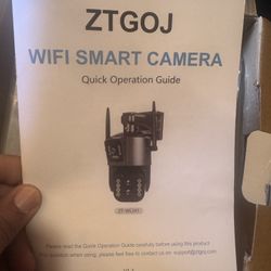 ZTGOJ Security Camera Outdoor, 2K WiFi Camera PTZ with Three Lens, 4MP 10X Zoom Home Security Cameras Motion Detection/Night Vision/2-Way Audio/Dual S