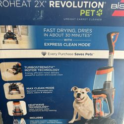 Bissell Preheat Revolution Pet Pro Carpet Cleaner Steamer With Hose Attachment 
