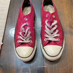 Converse Pink Sparkly Shoes
