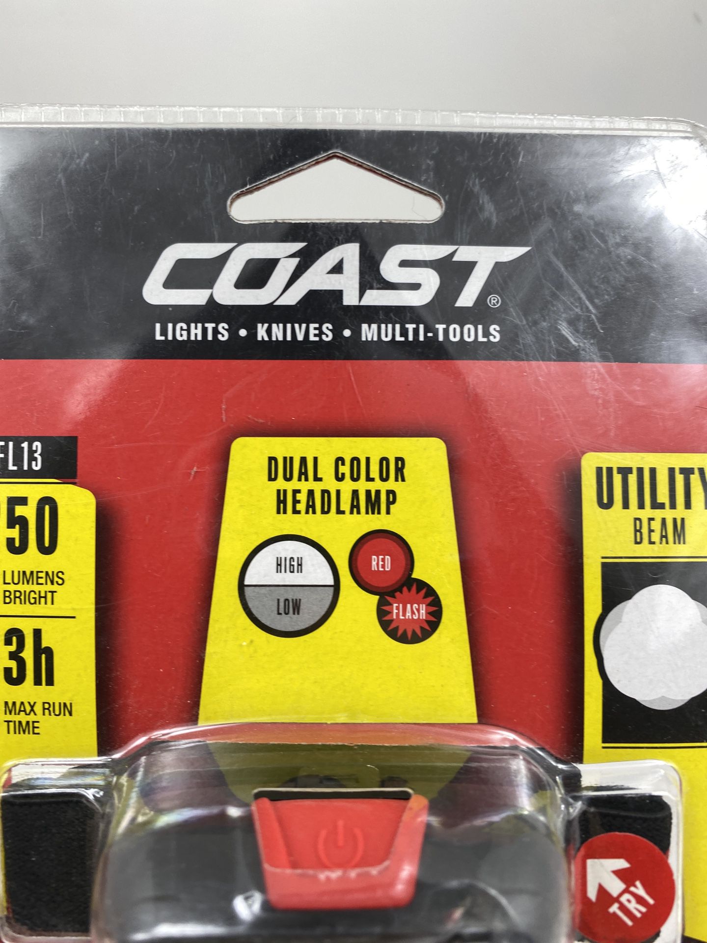 Coast 21597 250 Lumen Black  Red FL13 Dual Color COB LED Headlamp for Sale  in Peoria, IL OfferUp