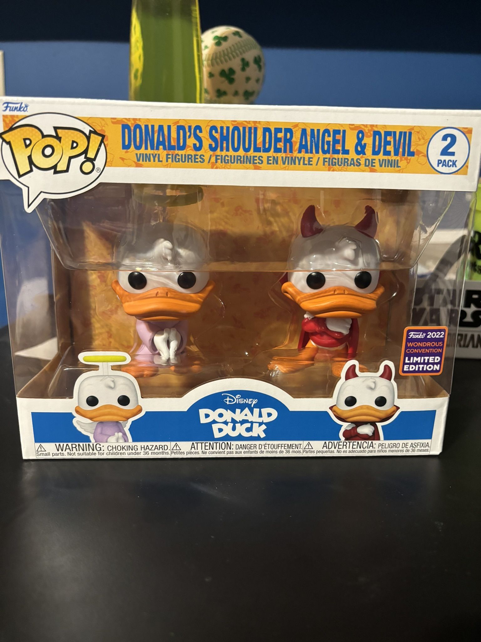 Funko Pop - Donald Duck Shoulder Angle and Devil.