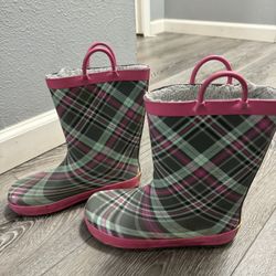 Girls Rain Boots Size 2 In Perfect Condition 