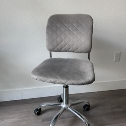 Velvet Gray Desk Chair