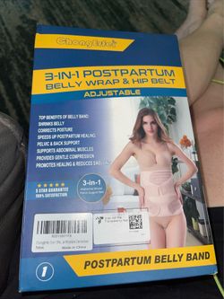 3 in 1 Postpartum Belly Band, Abdominal Binder, Belly Wrap, Pelvic Support Belt