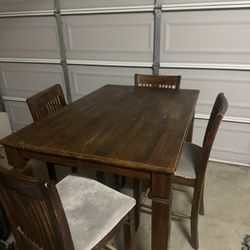 High Top solid Wood Dining Table