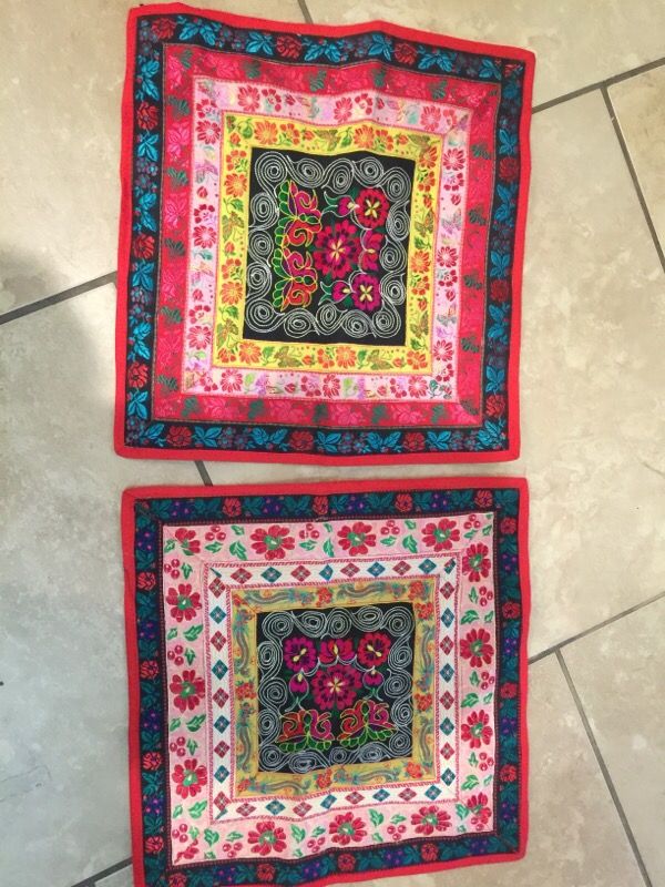 Handmade hand stitched pillow cases