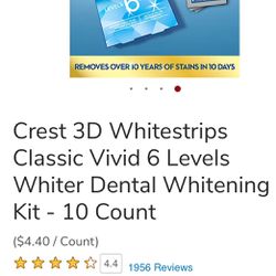 Crest 3D Whitestrips Vivid Whiter Dental Kit