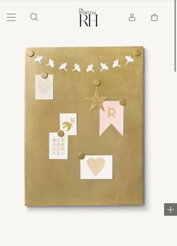 Restoration hardware brass magnet board RH