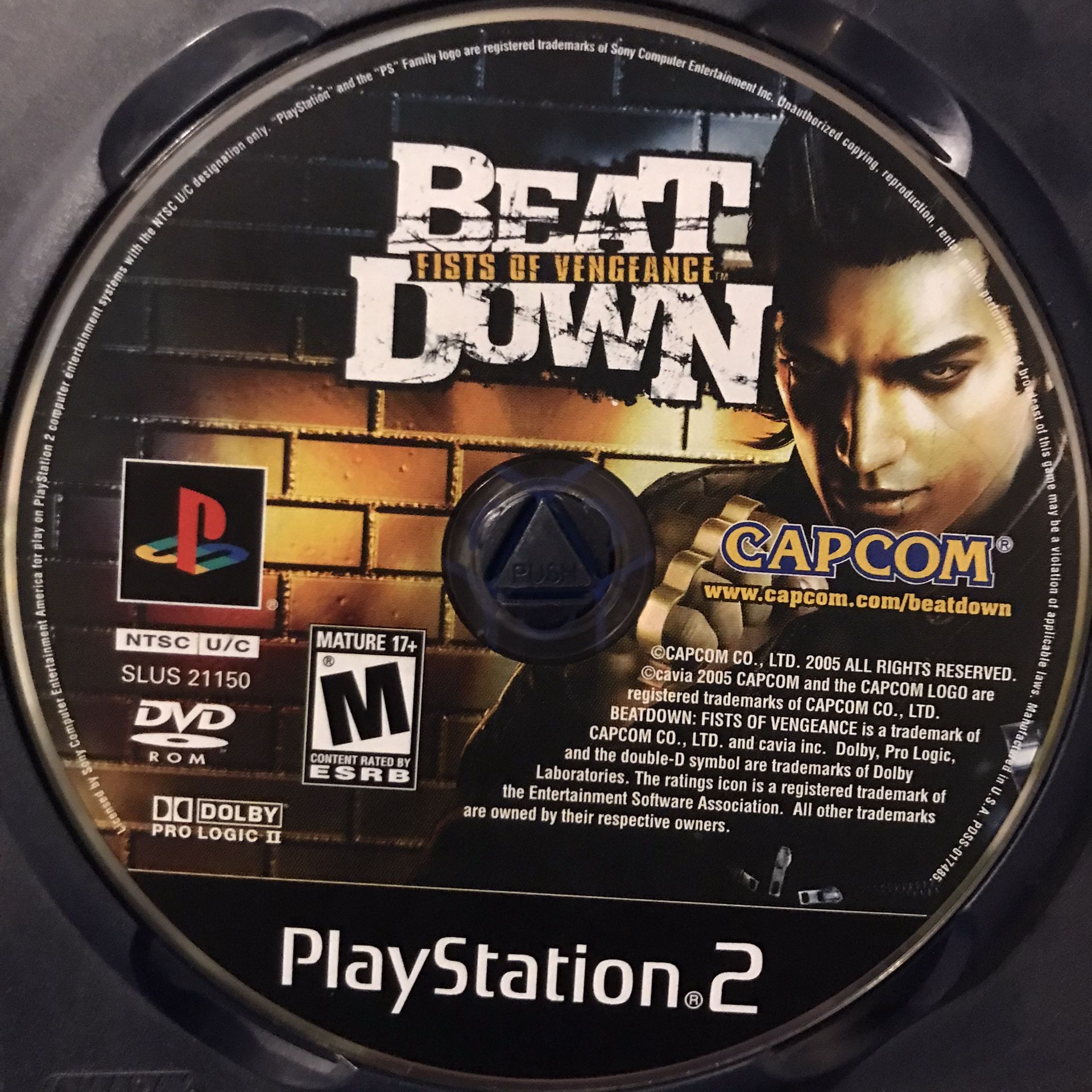 Beat Down: Fists of Vengeance PS2 Disc Only Play Station 2 Capcom 