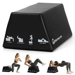 Hip Thrust Bench 700 Lbs, 24" x 18" Multi-Functional Total Body Workout Box for Hip Thrust Box, Glute Bridge, Box Jump Training, Foam Plyometric Jump 