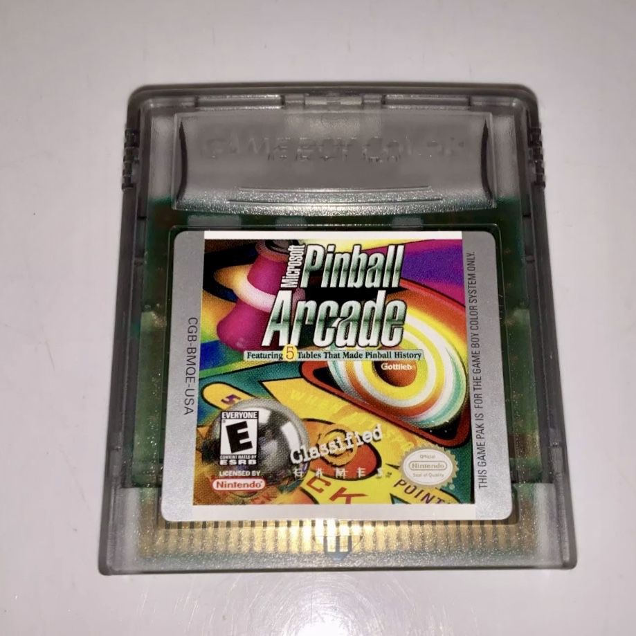 Microsoft Pinball Arcade (Nintendo Game Boy Color) Game Only - Tested, Works