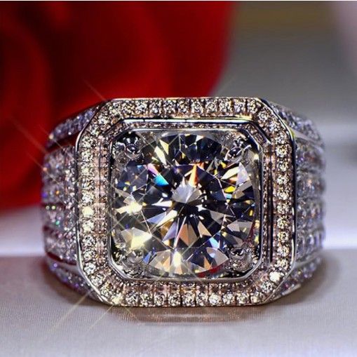 3ct Moissanite Diamond Ring Size 10 Nwb]