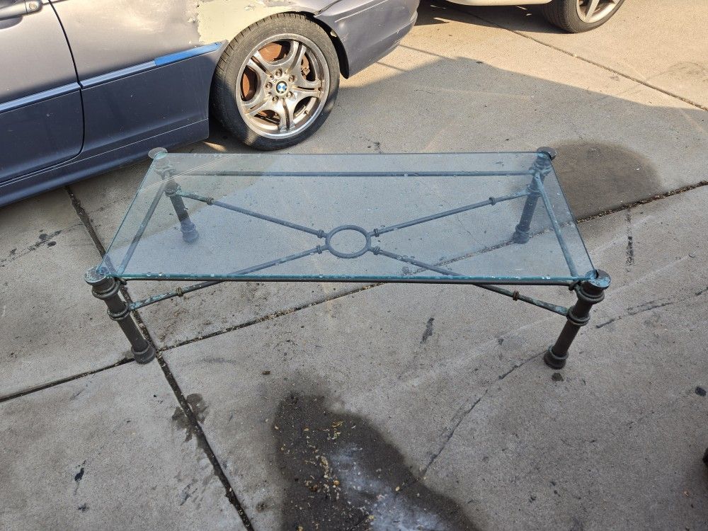 Metal And Glass Table