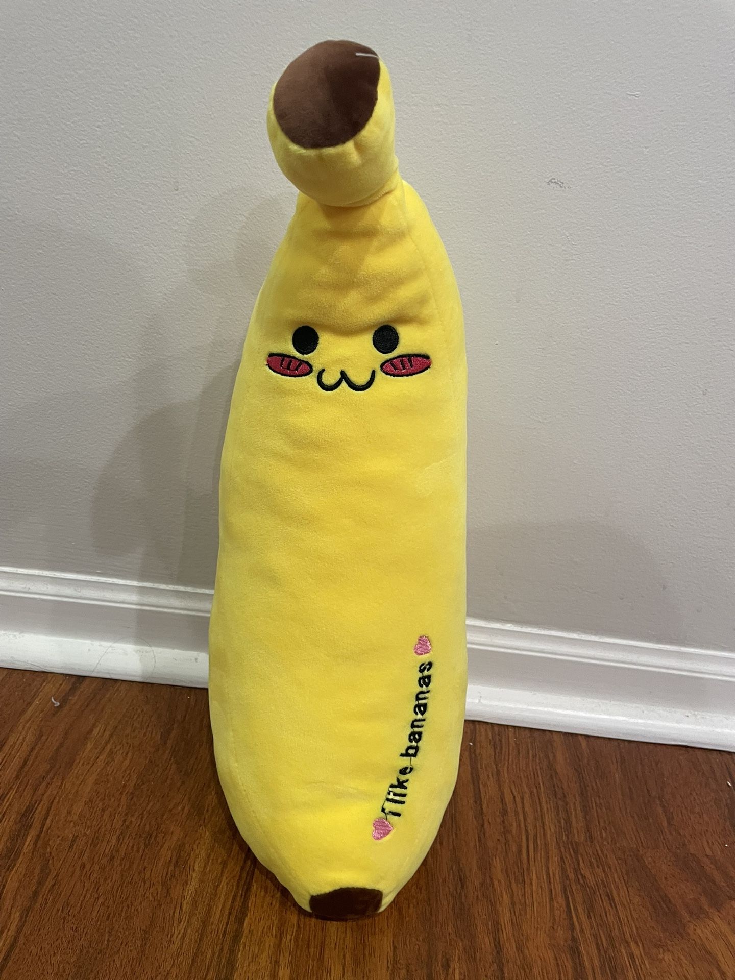 I Like Bananas Yellow Banana Plush 16” Cute Stuffed Animal Fruit Plushy