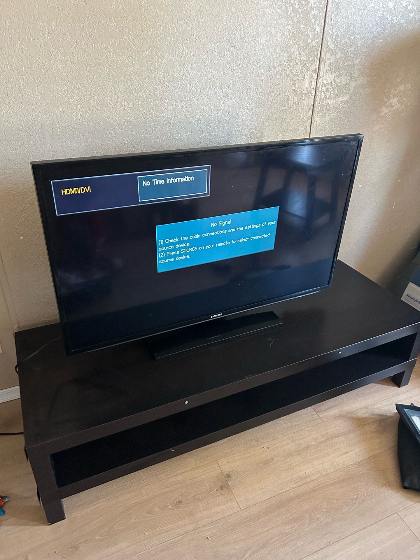 Samsung TV and TV stand