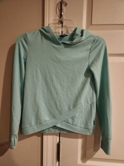 Girls lightweight mint green Eddie Bauer hooded sweatshirt