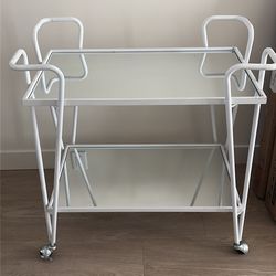 White Bar Cart