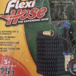 Epic Flexi Hose 75 Feet,  3/4” Solid Brass, With Nozzle