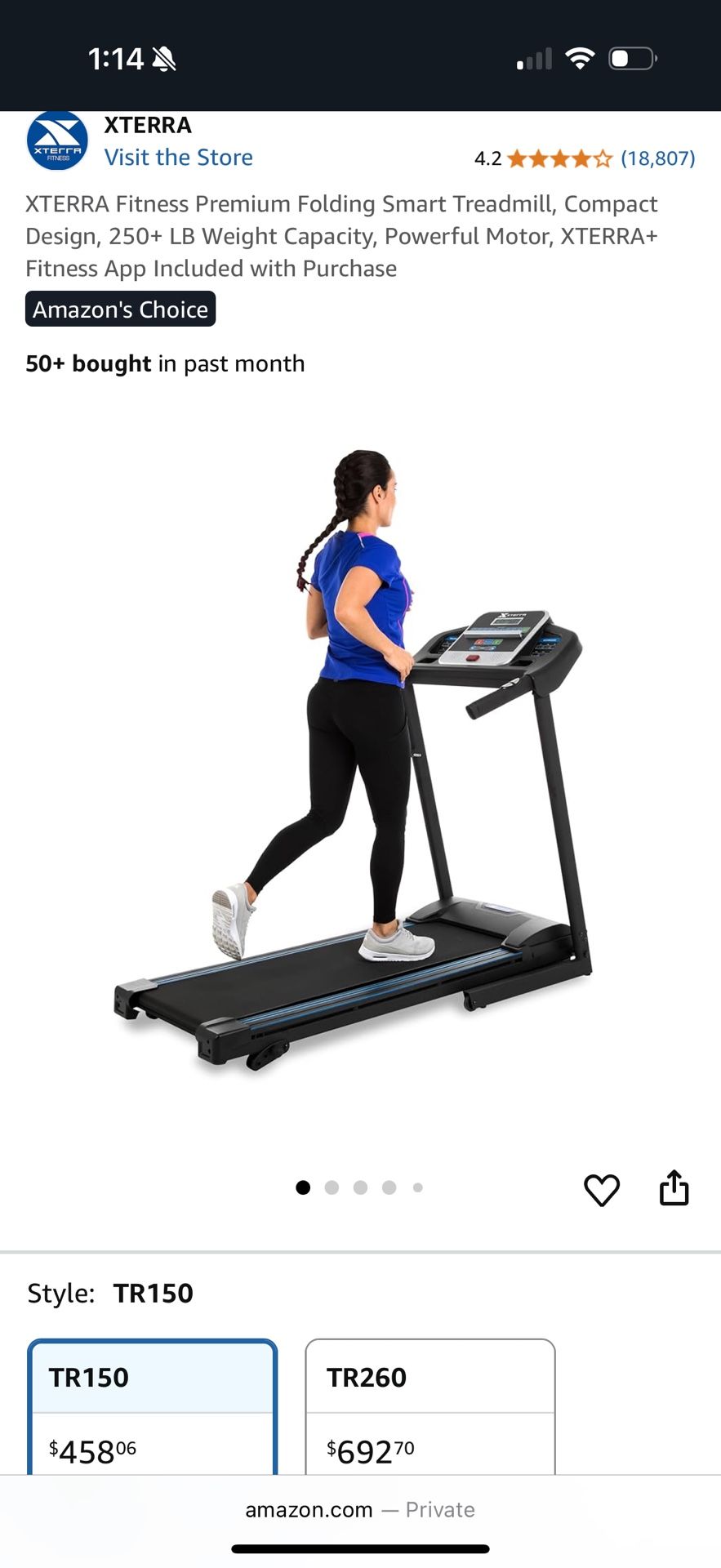 XTERRA TR150 Treadmill