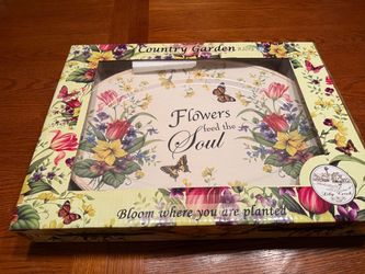 Lily Creek Country Garden Ceramic Platter