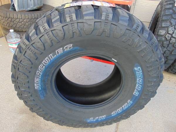 4 New LT 33 12.50 15 Hercules Terra Trac MT Tires *OUTLINED WHITE LETTERS* *MADE IN USA* *DATE 2023*