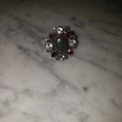 Snowflake Jasper statement ring With Astalian Crystal 