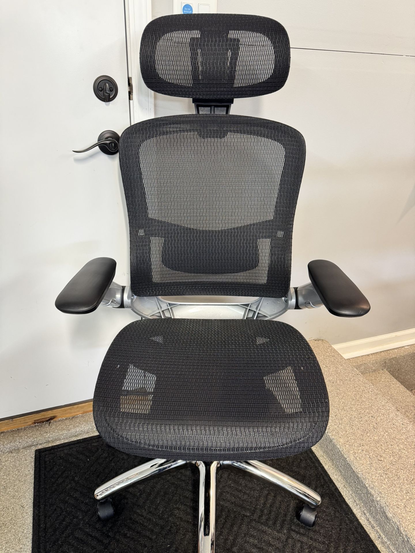 Brand New Black All Mesh Tall Back Ergonomic Office Chair w/Flip Up Armrest & Adjustable Lumbar