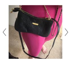 NEW Black Luxury Handbag with crossbody clutch chain bag 