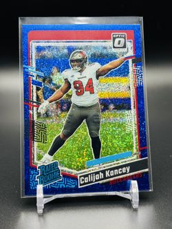 Calijah Kancey 2023 Optic Rated Rookie Blue Sparkle