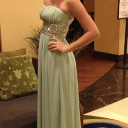 Strapless Full Length Dress