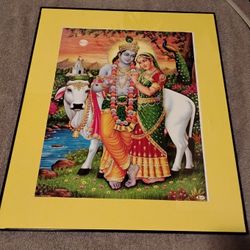 Beautiful Colorful Frame 16 inch x 20 inch GLASS NEW 