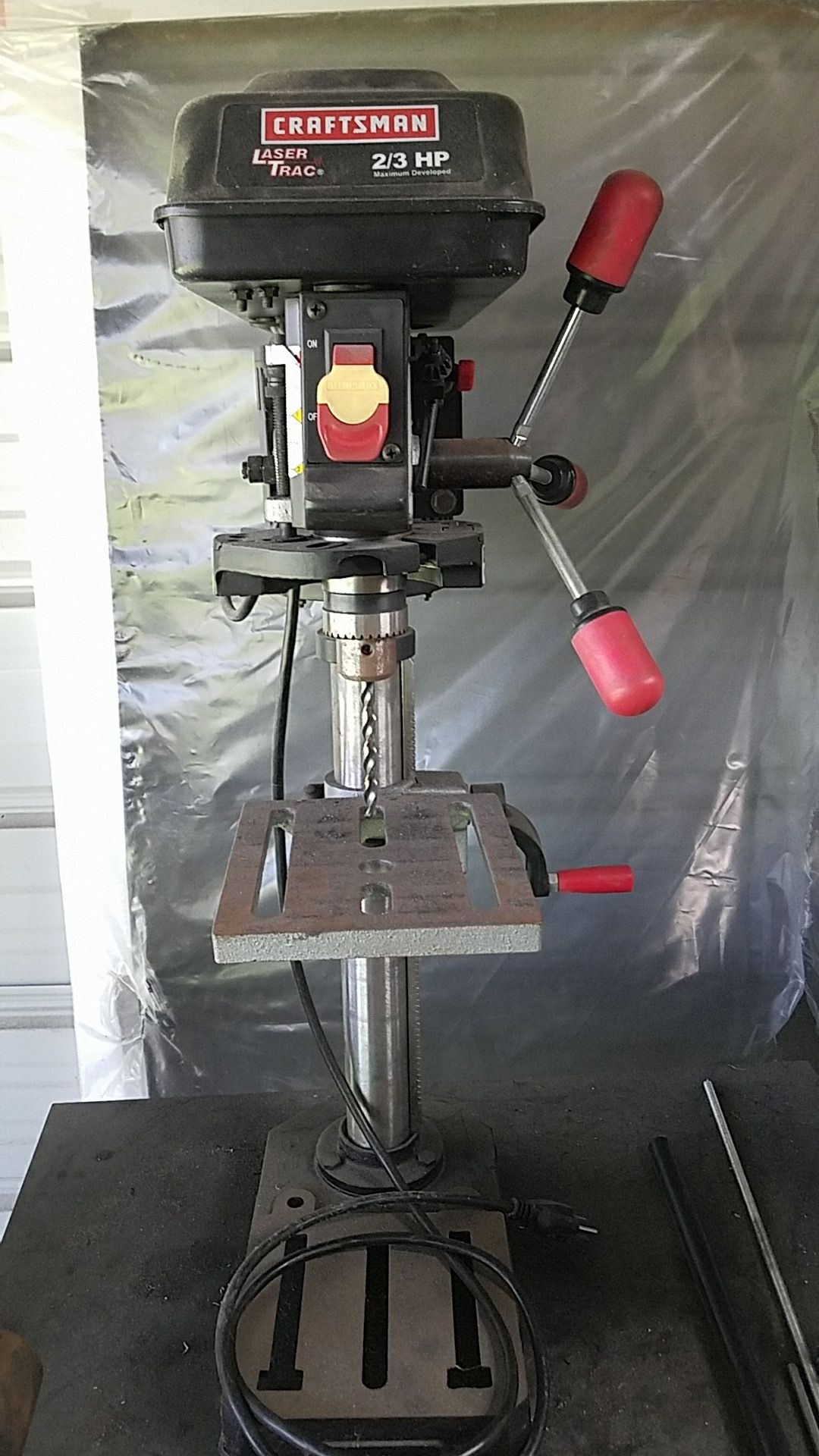 Craftsman 10" Bench Drill Press Laser 2/3 HP Motor - Laser Trac
