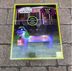 NEW—Gemmy 6.5 Ft. Happy Halloweiner Halloween Inflatable