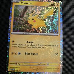 Pikachu holo McDonalds promo Pokemon card