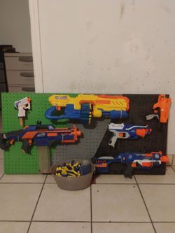 Nerf and X-Shot Blaster Lot with Darts