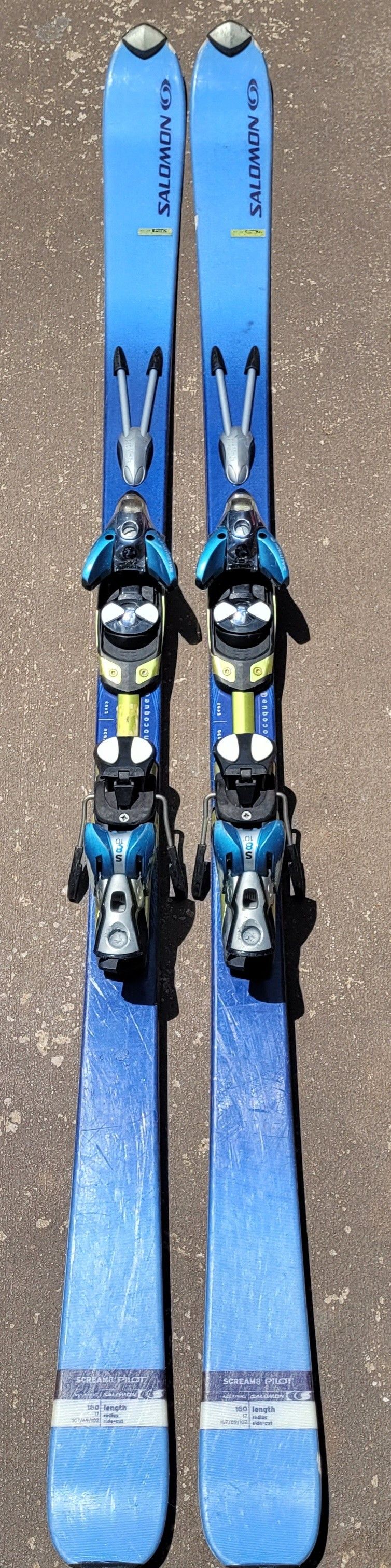 180 Salomon Skis + Bindings