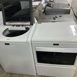 💯🌆Maytag Bravos Washer And Dryer Electric Nice Set💯🌆