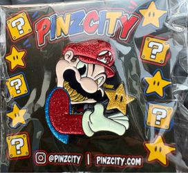 Pinz City Super Mario Glitter Pin