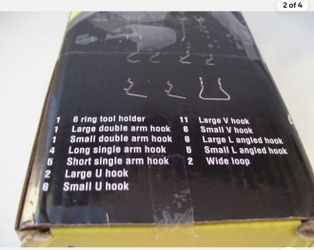 Stark 50 Piece Pegboard Hook Assortment NEW Unopened 90622 Chrome Plated