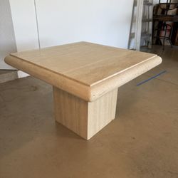 Italian Travertine End Table