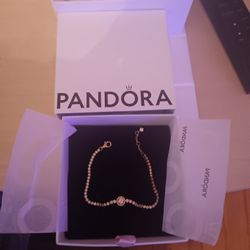 Pandora Gold And Diamond Bracelet