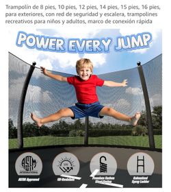 Trampoline with enclosure net