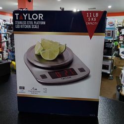 Taylor Stainless Steel Platform LED Kitchen Scale Model 