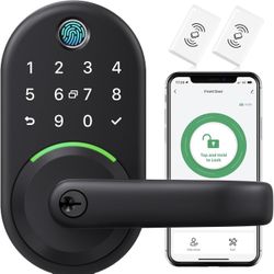 Smart Door Handle Lock with Keypad: Yamiry Fingerprint Smart Knob - Keyless Entry Digital Lock for Front Door - Deadbolt with APP - Generate Passcode